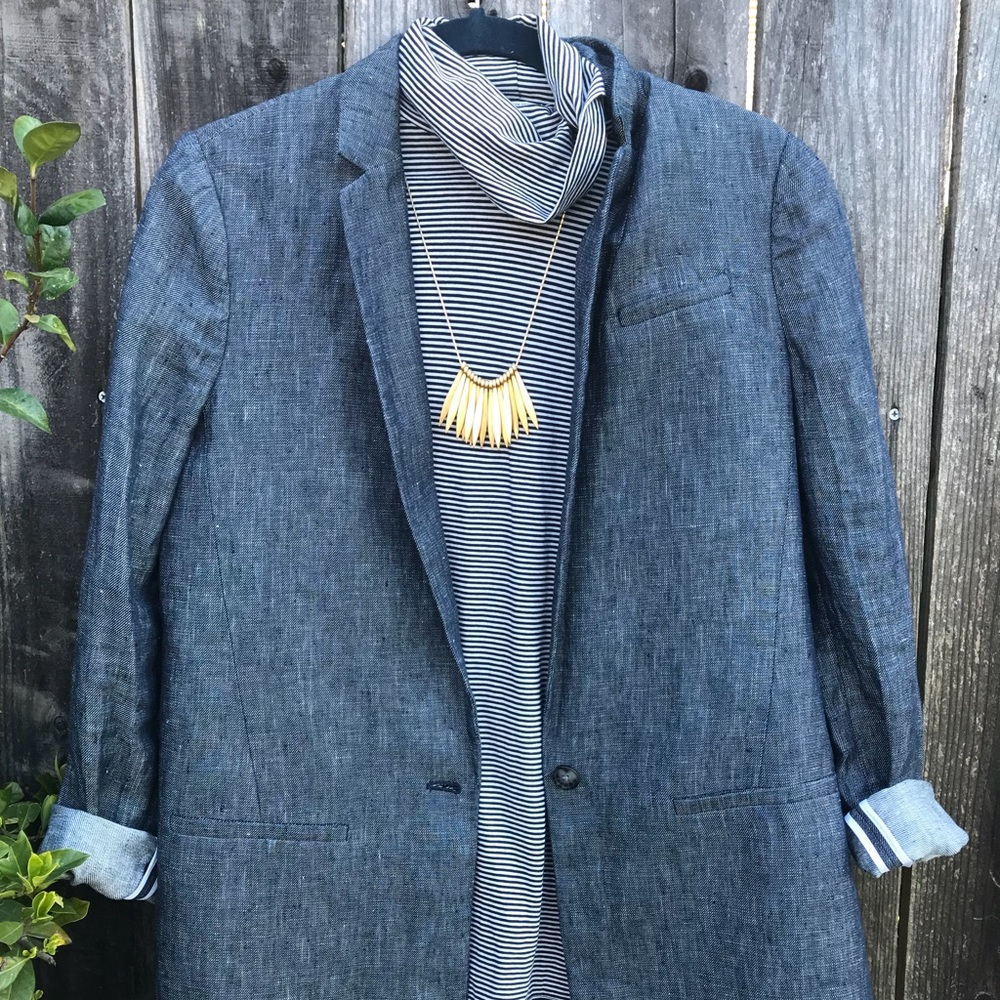 J.Crew tissue striped turtleneck